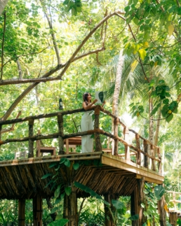 ZERO treetop restaurant and tropical greenery at Villa Park Maldives South Ari Atoll